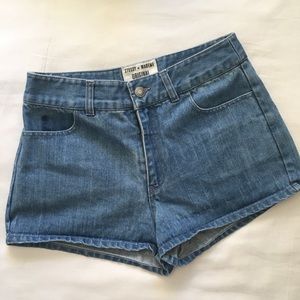 Stussy + Mademe jean shorts
